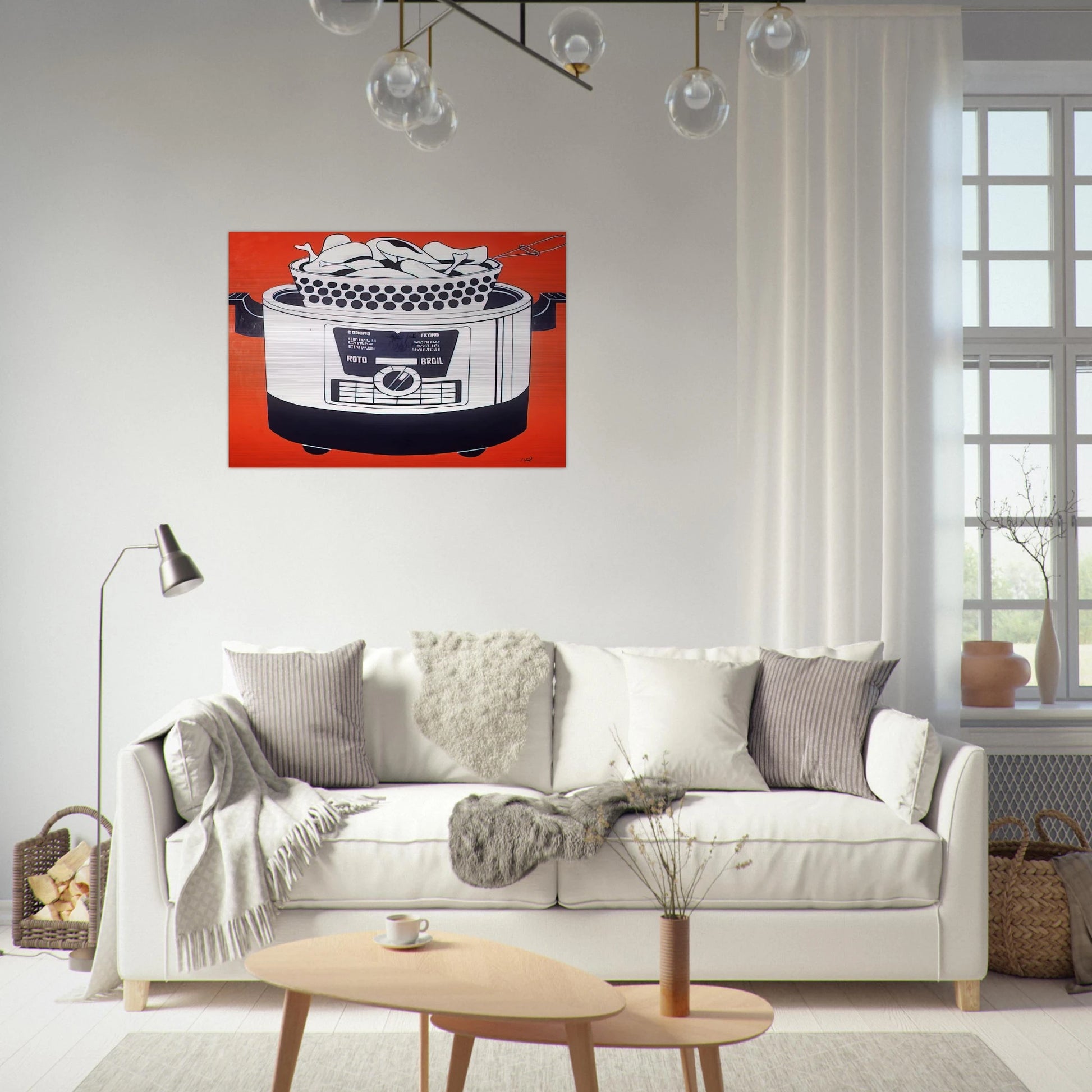 ROTO BROIL 1961 - Roy Lichtenstein Brushed Aluminum Print - 70x100 cm / 28x40 inches | Roy Lichtenstein Aluminum Print | Roy Lichtenstein Prints