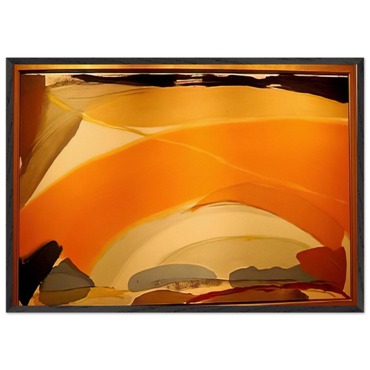 Vina - 1977 - Larry Zox 70x100 cm / 28x40 inches Framed Art Print – Black Wooden Frame
