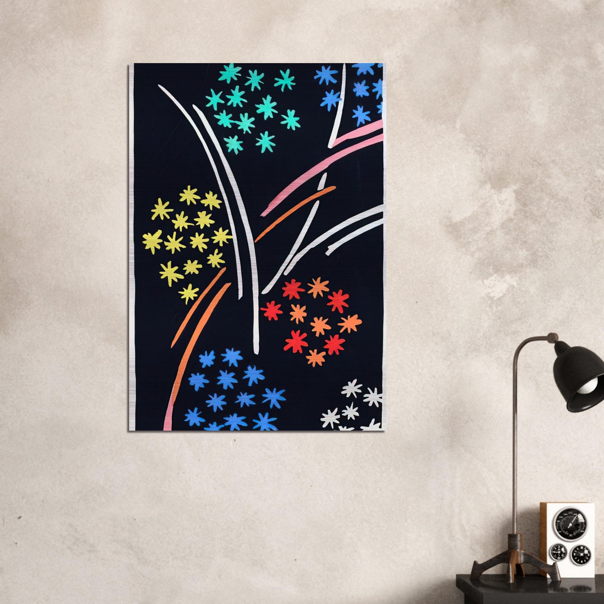 COMPOSITION 35 - Sonia Delaunay Brushed Aluminum Print - 70x100 cm / 28x40 inches | Sonia Delaunay Aluminum Print | Sonia Delaunay Prints