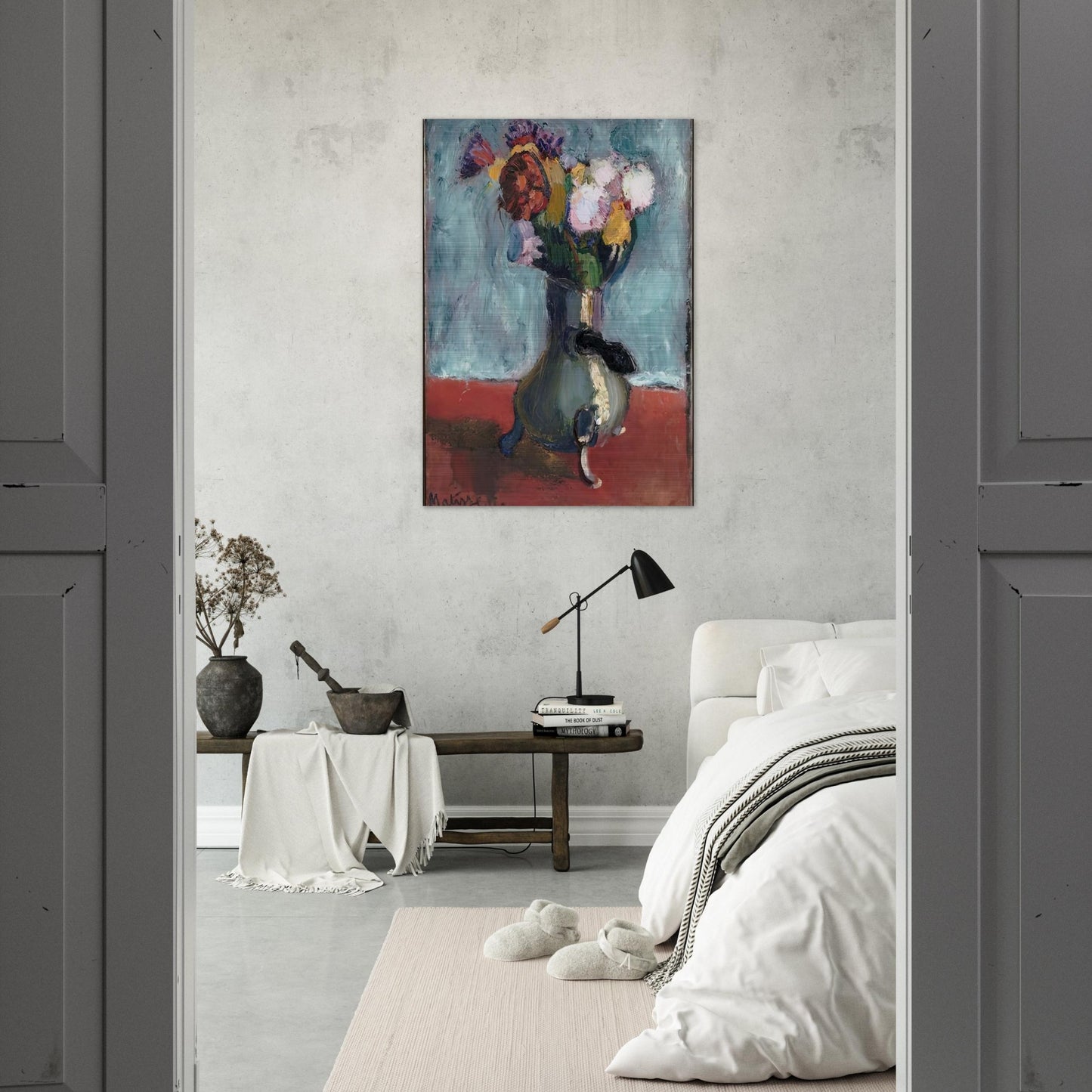 BOUQUET OF FLOWERS IN CHOCOLATE 1902 - Henri Matisse Brushed Aluminum Print - 70x100 cm / 28x40 inches | Henri Matisse Aluminum Print | Henri Matisse Prints