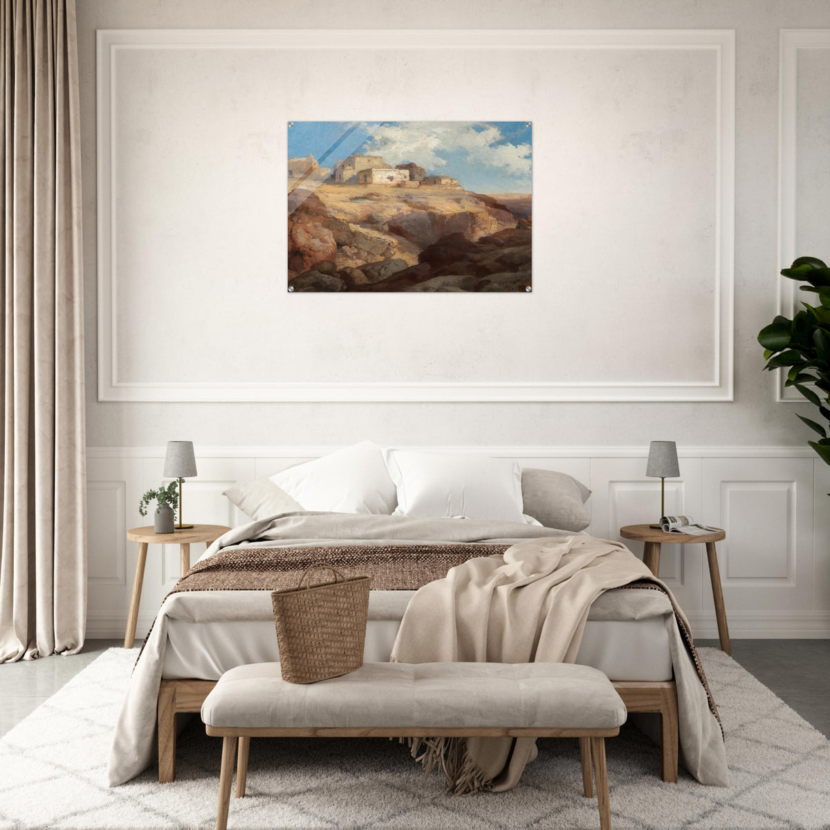A Bit of Acoma New Mexico - Thomas Moran Acrylic Print - 70x100 cm / 28x40″ inches