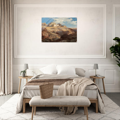 A Bit of Acoma New Mexico - Thomas Moran Acrylic Print - 70x100 cm / 28x40″ inches