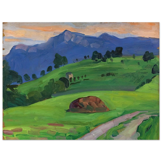 Gabriele Munter - BERGWIESE 1910  75x100 cm / 30x40inches Fine Art Poster