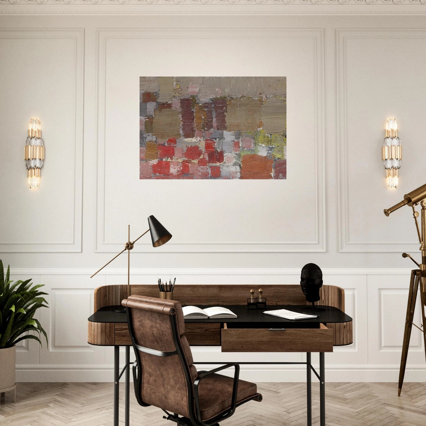 Composition - Art Informel - Nicolas de Stael Brushed Aluminum Print - 70x100 cm / 28x40 inches | Nicolas de Stael Aluminum Print | Nicolas de Stael Prints