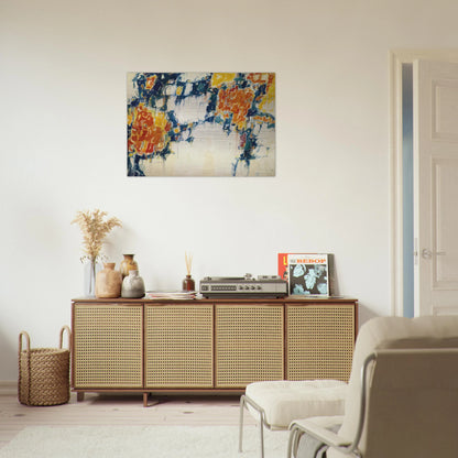 Basel Mural I - Sam Francis Brushed Aluminum Print - 70x100 cm / 28x40 inches | Sam Francis Aluminum Print | Sam Francis Prints