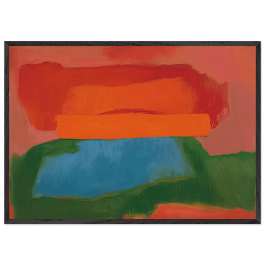 NUMBER 2 1967 - Esteban Vicente 70x100 cm / 28x40 inches Framed Art Print – Black Wooden Frame