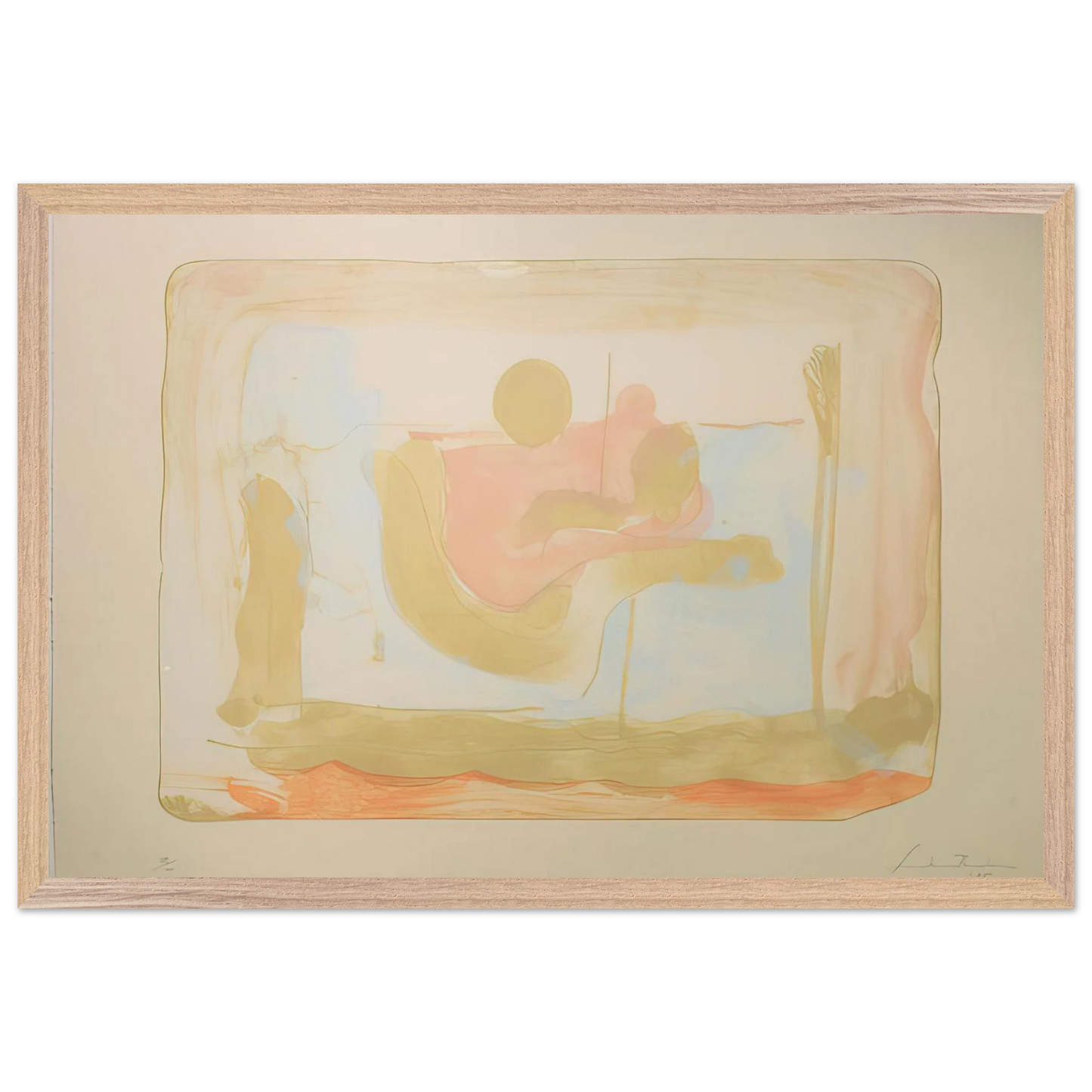 Helen Frankenthaler - Reflections I - 1995 Wall art - 30x45 cm / 12x18 inches - Fine Art Poster-canvas - -