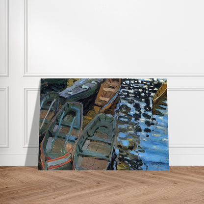 Bathers at La Grenouillere - claude monet Brushed Aluminum Print - 70x100 cm / 28x40 inches | claude monet Aluminum Print | claude monet Prints