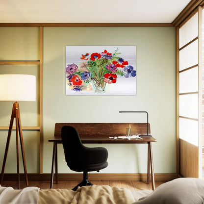 BOUQUET OF FLOWERS 1937 - Raoul Dufy Brushed Aluminum Print - 70x100 cm / 28x40 inches | Raoul Dufy Aluminum Print | Raoul Dufy Prints