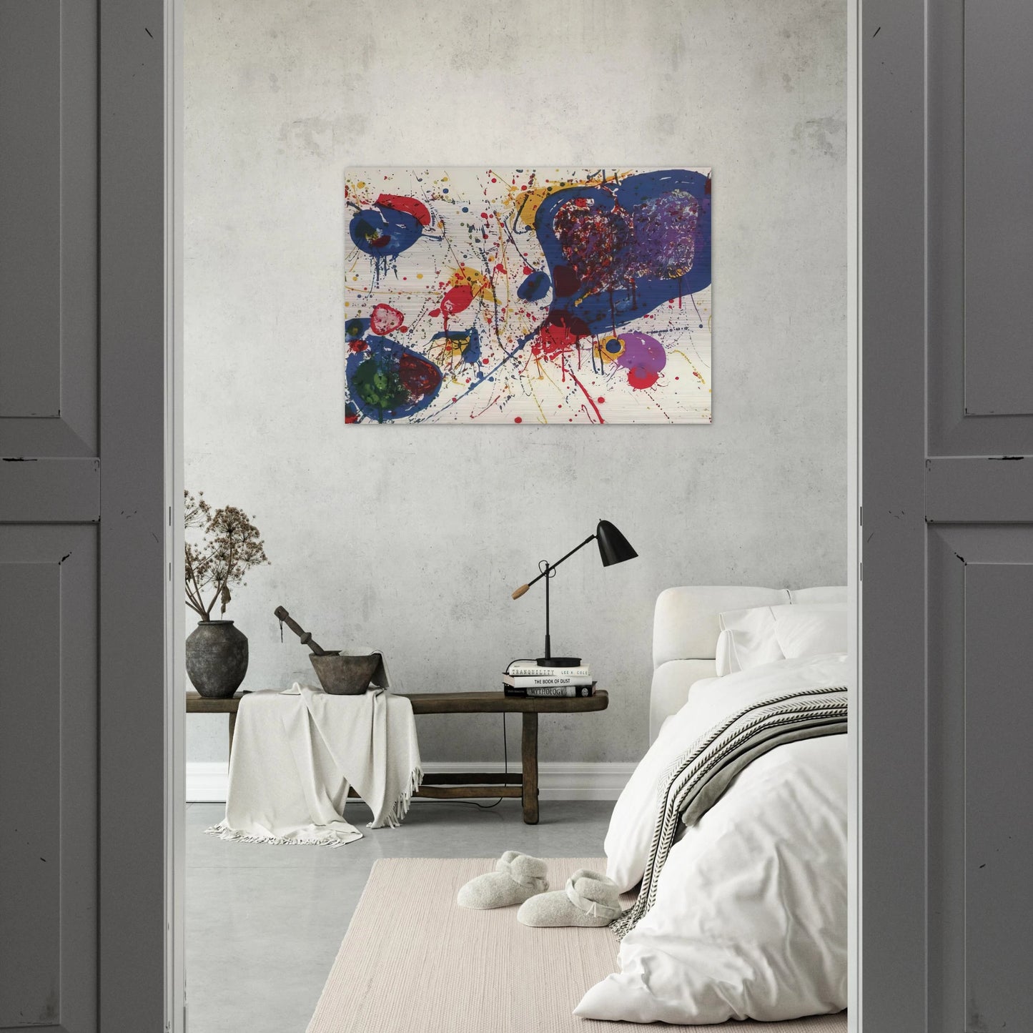 Light Violet  Lembark L20  - Sam Francis Brushed Aluminum Print - 70x100 cm / 28x40 inches | Sam Francis Aluminum Print | Sam Francis Prints
