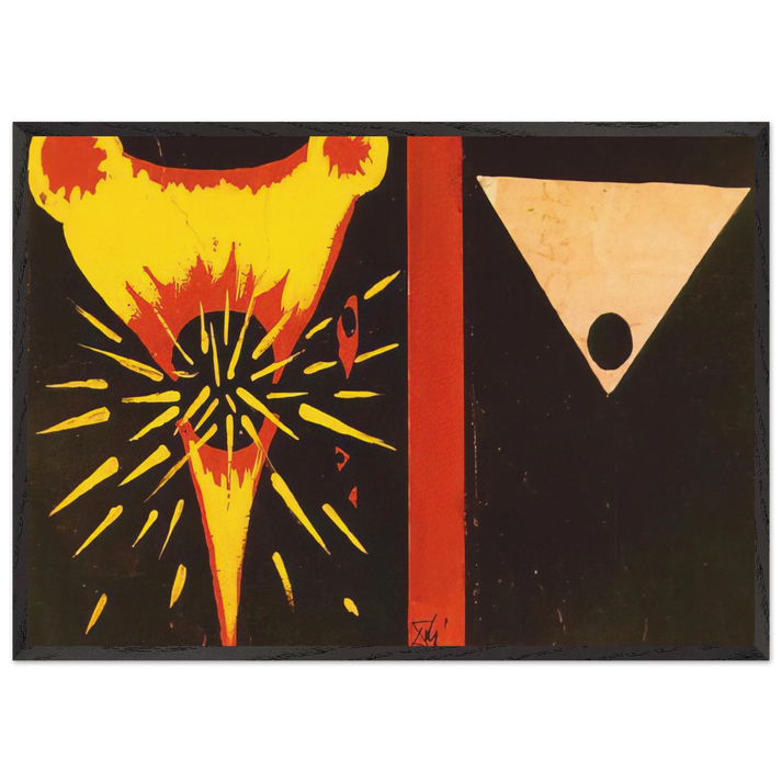 STUDY FOR CHRIST OF ST JOHN OF THE CROSS 1951 - Salvador Dali 70x100 cm / 28x40 inches Framed Art Print – Black Wooden Frame