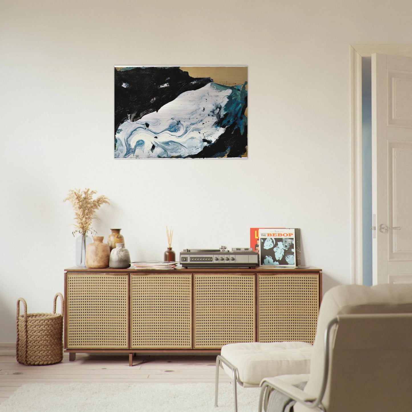 GE-21 - 1991 - Emil Schumacher Brushed Aluminum Print - 70x100 cm / 28x40 inches | Emil Schumacher Aluminum Print | Emil Schumacher Prints