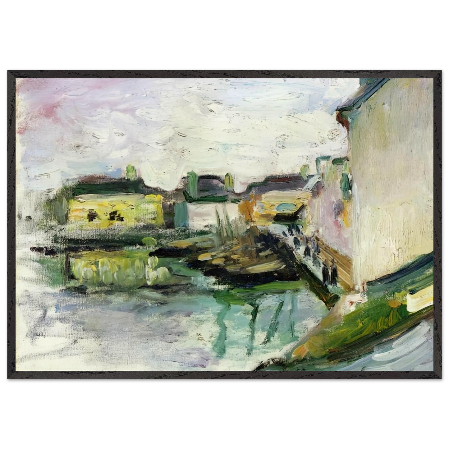 THE PORT OF PALAIS BELLE ILE 1896 - Henri Matisse 70x100 cm / 28x40 inches Framed Art Print – Black Wooden Frame
