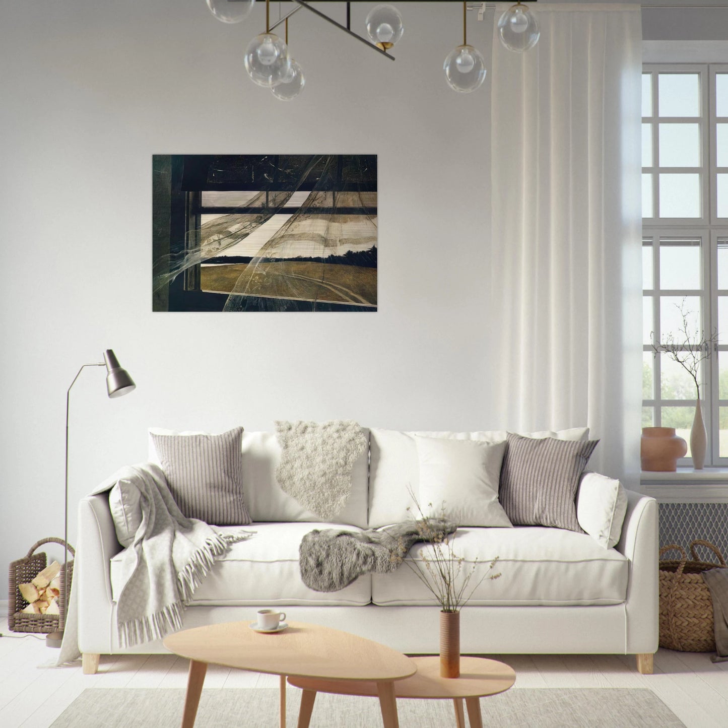 WIND FROM THE SEA 1947 - Andrew Wyeth Brushed Aluminum Print - 70x100 cm / 28x40 inches | Andrew Wyeth Aluminum Print | Andrew Wyeth Prints