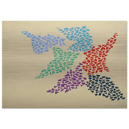 Confetti Pattern - 1973 - Robert Goodnough Brushed Aluminum Print - 70x100 cm / 28x40 inches | Robert Goodnough Aluminum Print | Robert Goodnough Prints