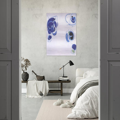 Blue Balls VII - Sam Francis Brushed Aluminum Print - 70x100 cm / 28x40 inches | Sam Francis Aluminum Print | Sam Francis Prints