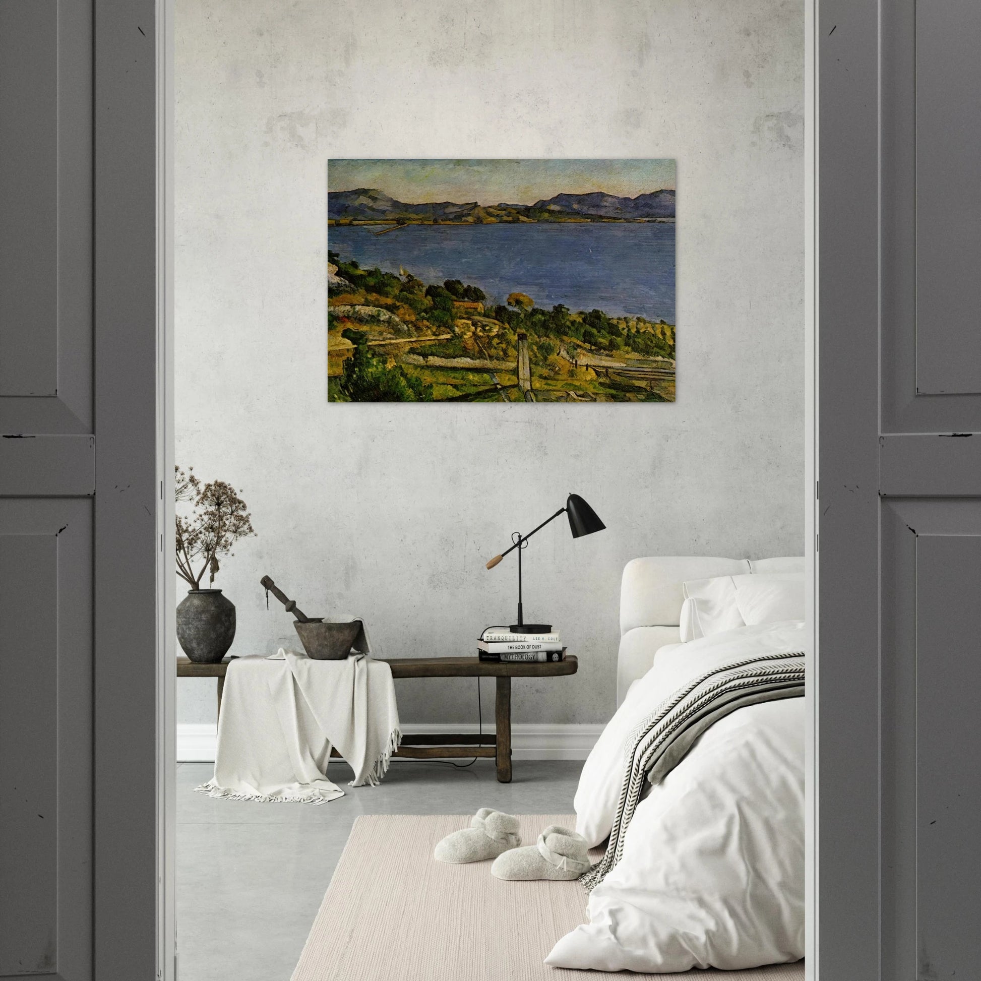 Sea at L'Estaque - Paul Cézanne Brushed Aluminum Print - 70x100 cm / 28x40 inches | Paul Cézanne Aluminum Print | Paul Cézanne Prints
