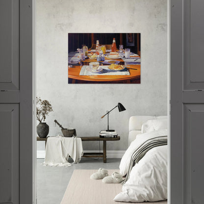 Supper Table - 1969 - Mary Pratt Brushed Aluminum Print - 70x100 cm / 28x40 inches | Mary Pratt Aluminum Print | Mary Pratt Prints