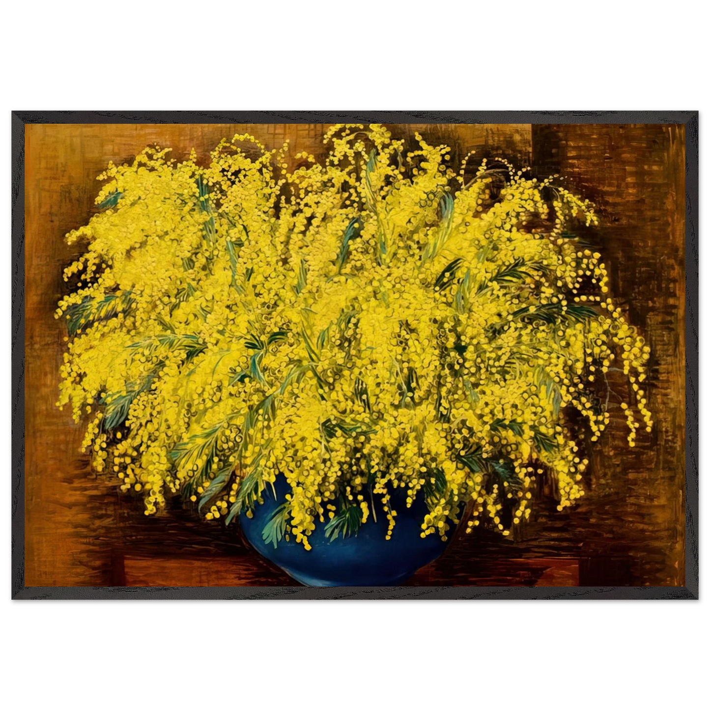 MIMOSAS 1939 - Moise Kisling 70x100 cm / 28x40 inches Framed Art Print – Black Wooden Frame