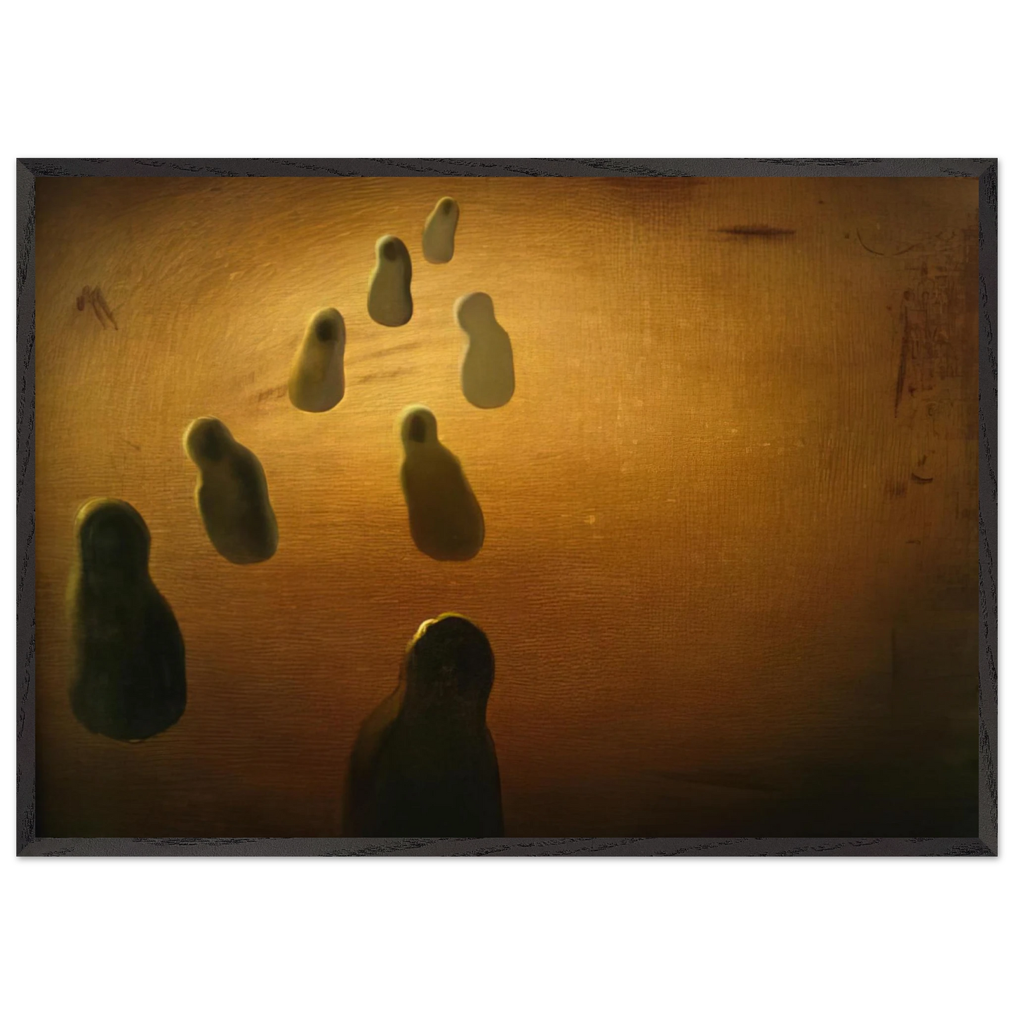 STUDY FOR DEOXYRIBONUCLEIC ACID ARABS - Salvador Dali 70x100 cm / 28x40 inches Framed Art Print – Black Wooden Frame