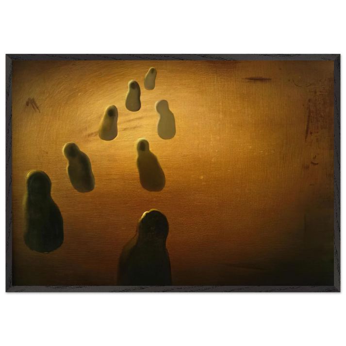 STUDY FOR DEOXYRIBONUCLEIC ACID ARABS - Salvador Dali 70x100 cm / 28x40 inches Framed Art Print – Black Wooden Frame
