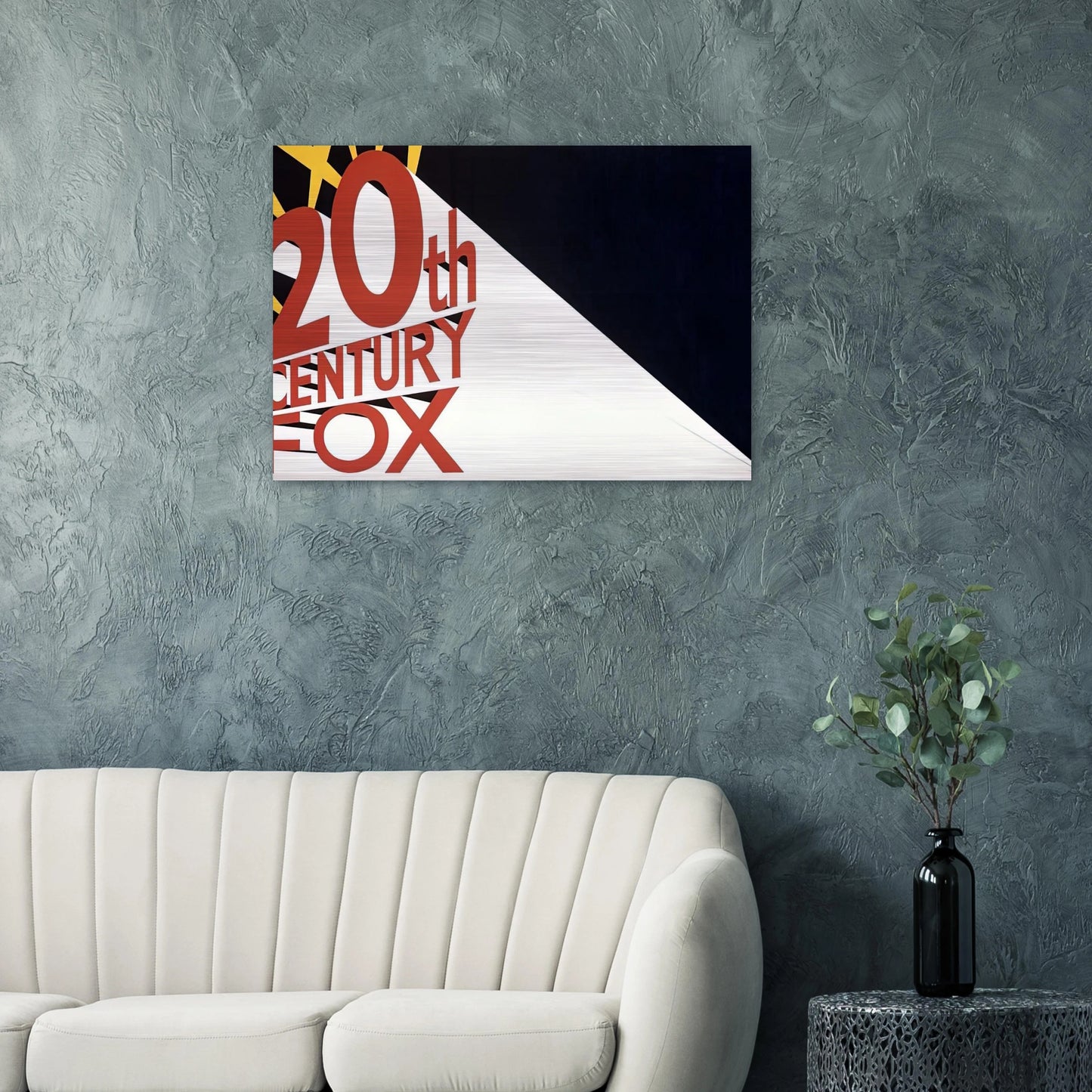 LARGE TRADEMARK WITH EIGHT SPOTLIGHTS 1962 - Edward Ruscha Brushed Aluminum Print - 70x100 cm / 28x40 inches | Edward Ruscha Aluminum Print | Edward Ruscha Prints