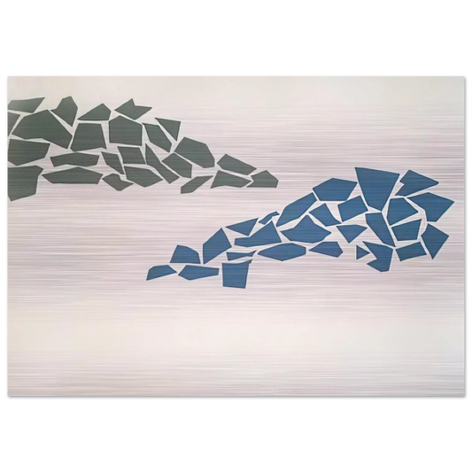 Blue and Green - 1968 - Robert Goodnough Brushed Aluminum Print - 70x100 cm / 28x40 inches | Robert Goodnough Aluminum Print | Robert Goodnough Prints
