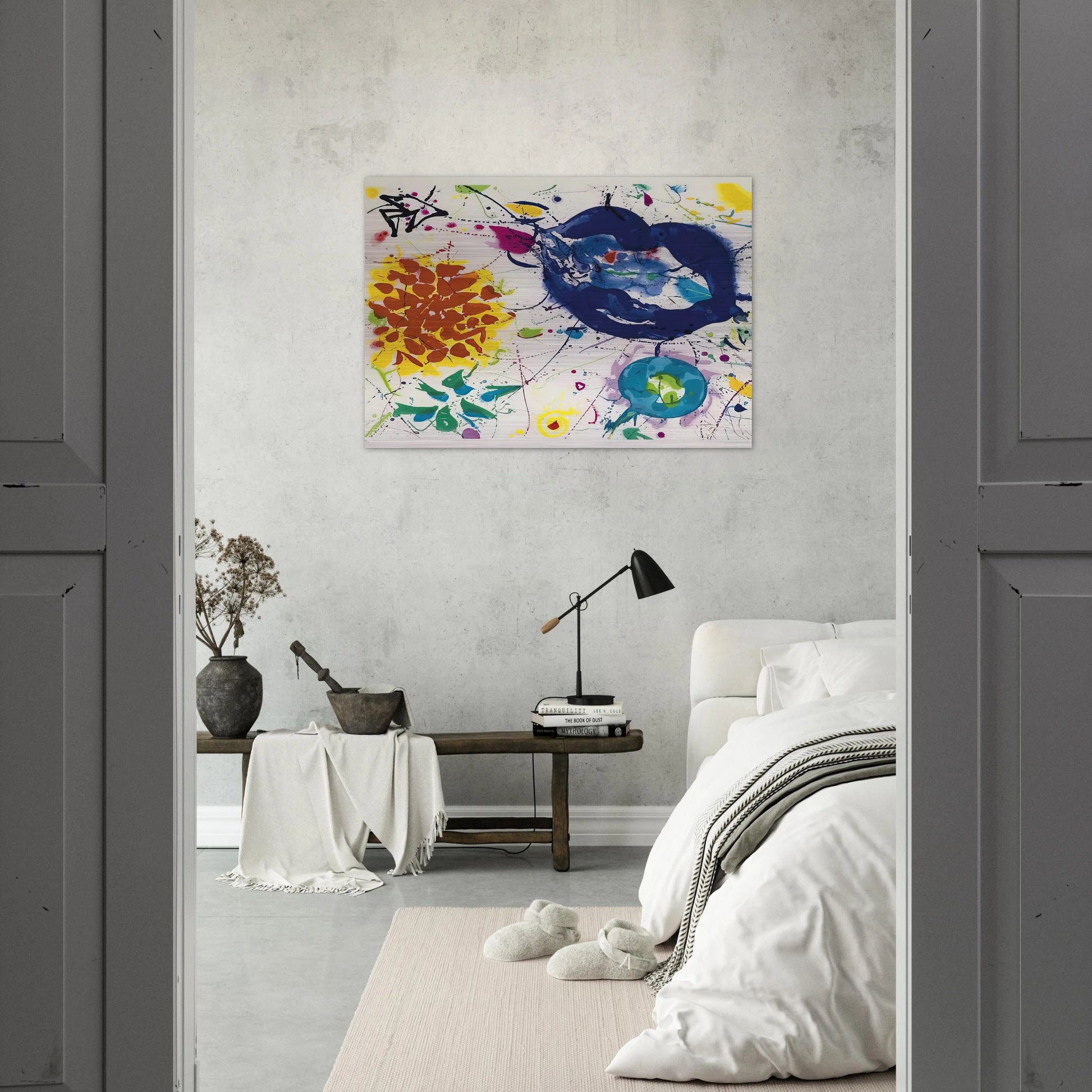 Senza Titolo III - Sam Francis Brushed Aluminum Print - 70x100 cm / 28x40 inches | Sam Francis Aluminum Print | Sam Francis Prints