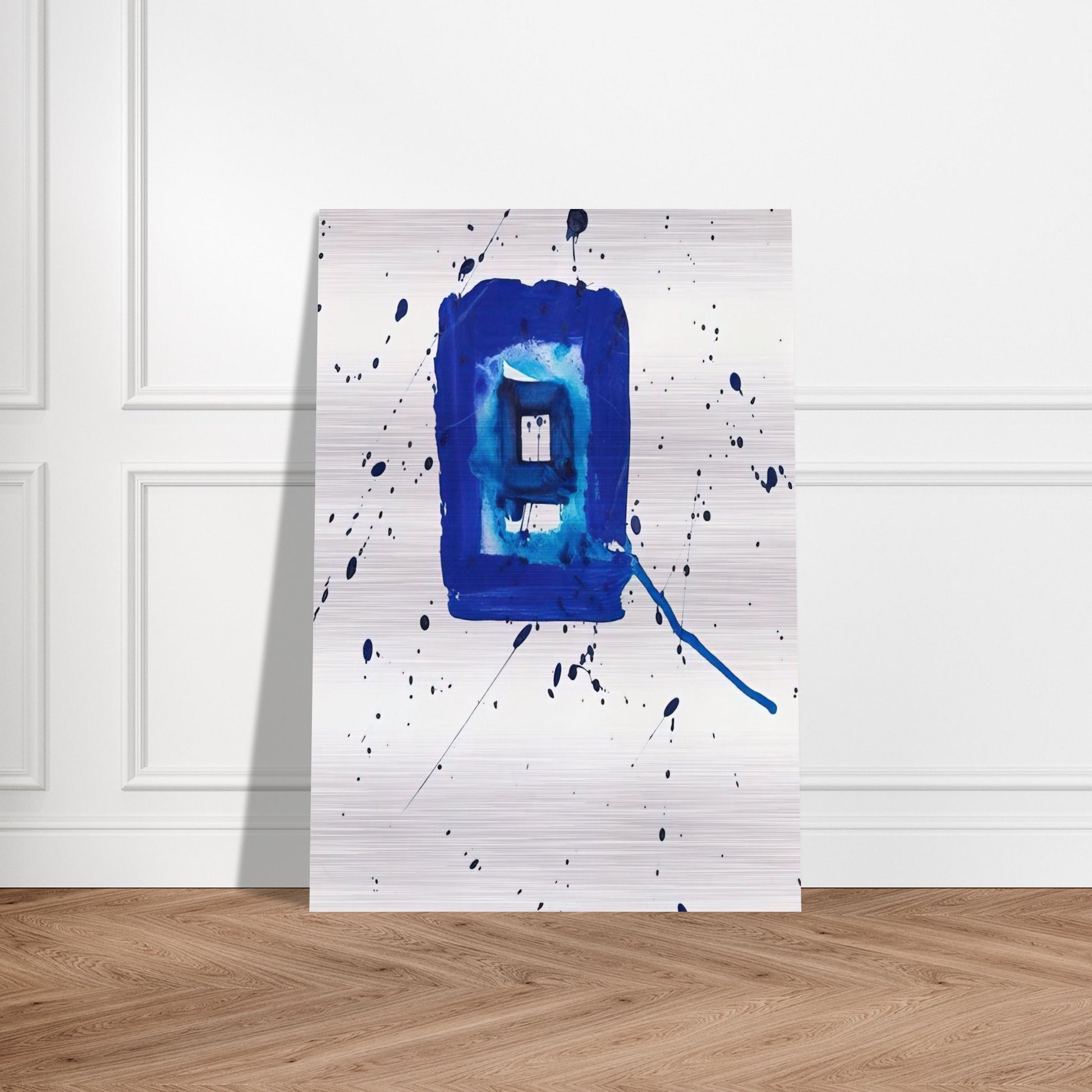 Blue Frame - Sam Francis Brushed Aluminum Print - 70x100 cm / 28x40 inches | Sam Francis Aluminum Print | Sam Francis Prints