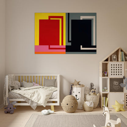 Double Elvis - 1990 - Peter Halley Art Prints - 100x150 cm / 40x60″ inches | Peter Halley Poster | Peter Halley Prints
