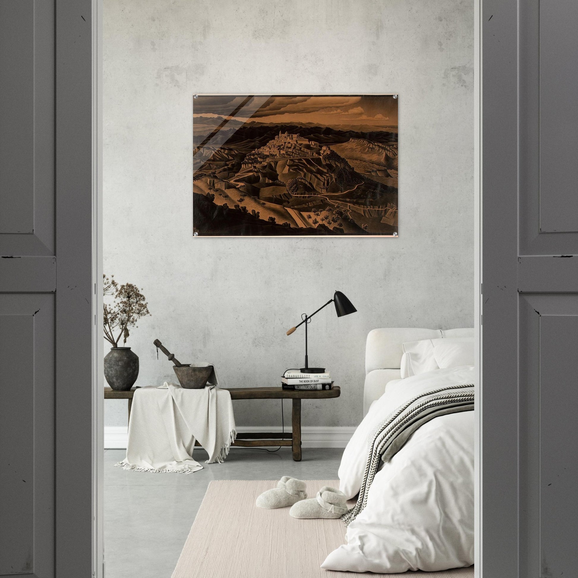 ITALIAN TOWN - MC Escher Acrylic Print - 70x100 cm / 28x40″ inches | MC Escher Wall Art | MC Escher Prints