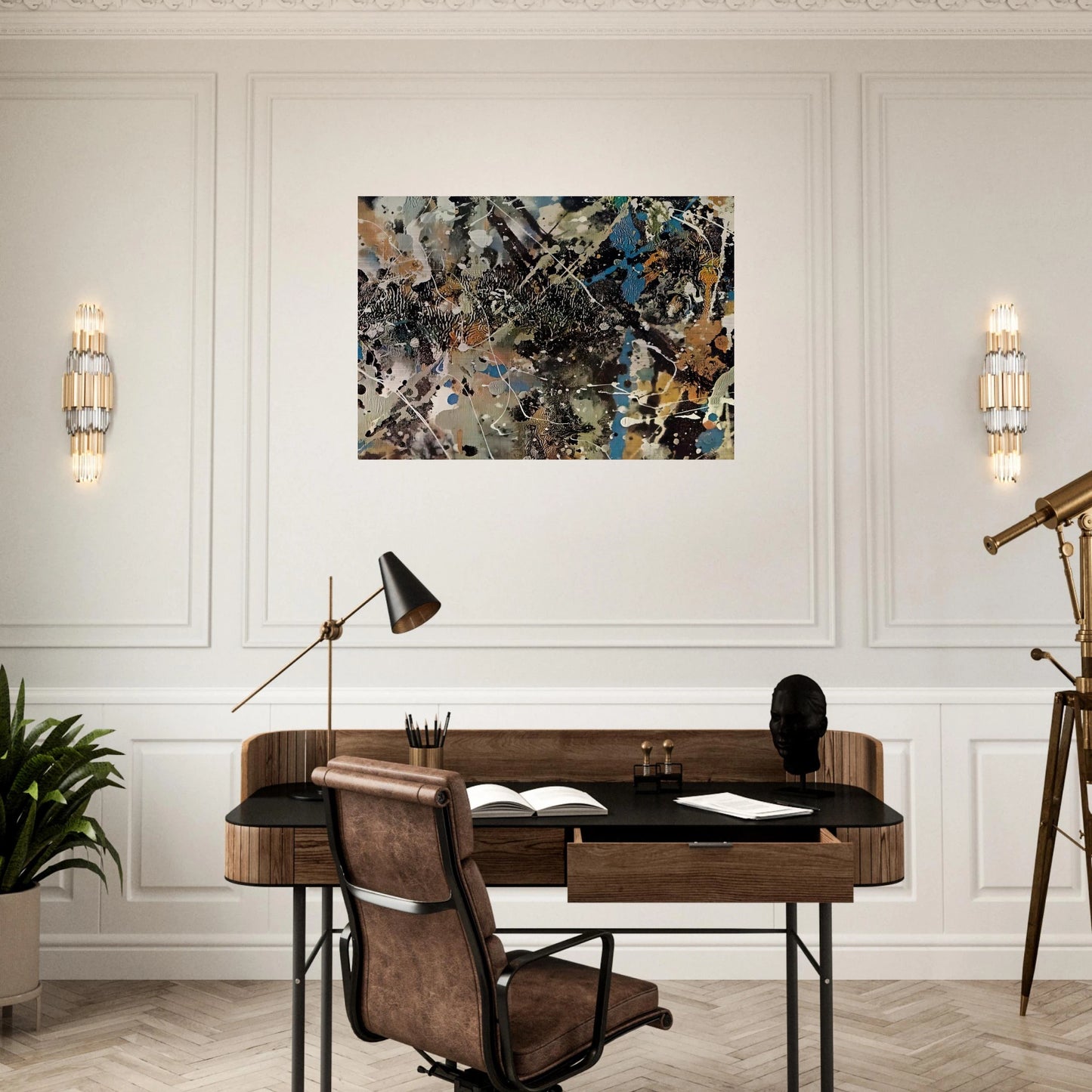 NOT_DETECTED_185248 - Jackson Pollock Brushed Aluminum Print - 70x100 cm / 28x40 inches | Jackson Pollock Aluminum Print | Jackson Pollock Prints