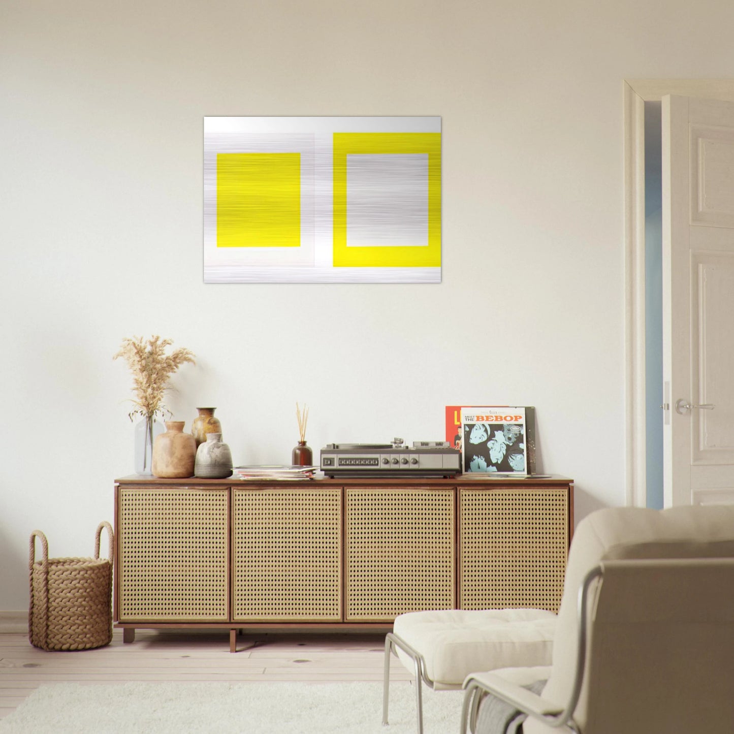 Untitled Cadmium Yellow Light - 1990 - Donald Judd Brushed Aluminum Print - 70x100 cm / 28x40 inches | Donald Judd Aluminum Print | Donald Judd Prints