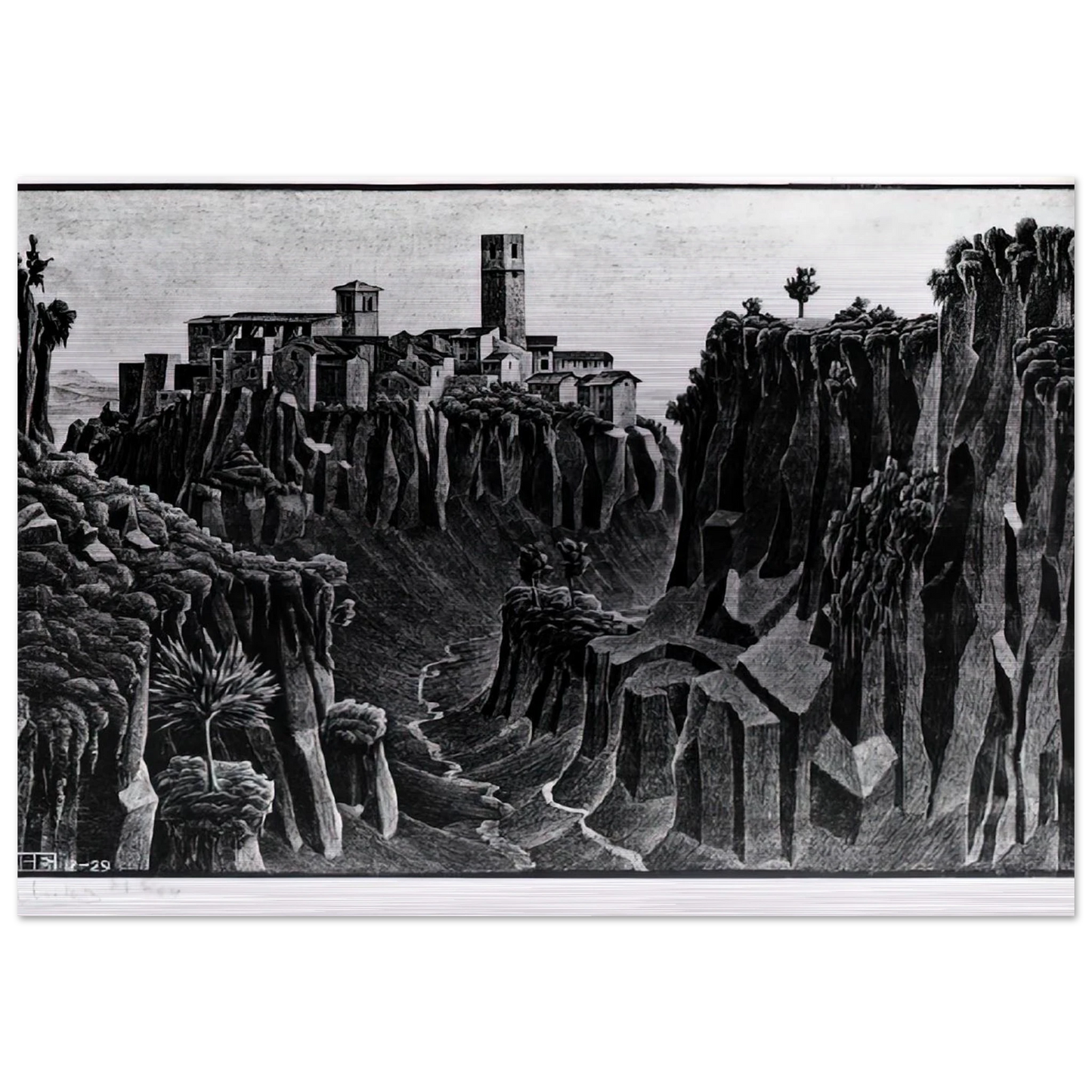 CIMINO BARBARANO - MC Escher Brushed Aluminum Print - 70x100 cm / 28x40 inches | MC Escher Aluminum Print | MC Escher Prints