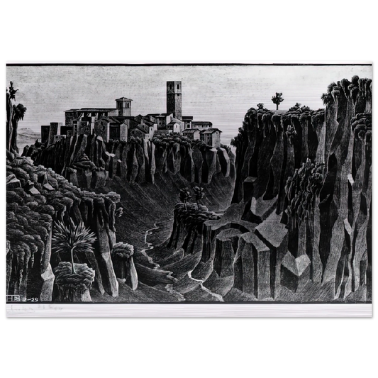 CIMINO BARBARANO - MC Escher Brushed Aluminum Print - 70x100 cm / 28x40 inches | MC Escher Aluminum Print | MC Escher Prints