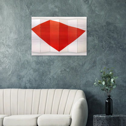 Correspondence Red-White, side B - 1966 - Leon Polk Smith Brushed Aluminum Print - 70x100 cm / 28x40 inches | Leon Polk Smith Aluminum Print | Leon Polk Smith Prints