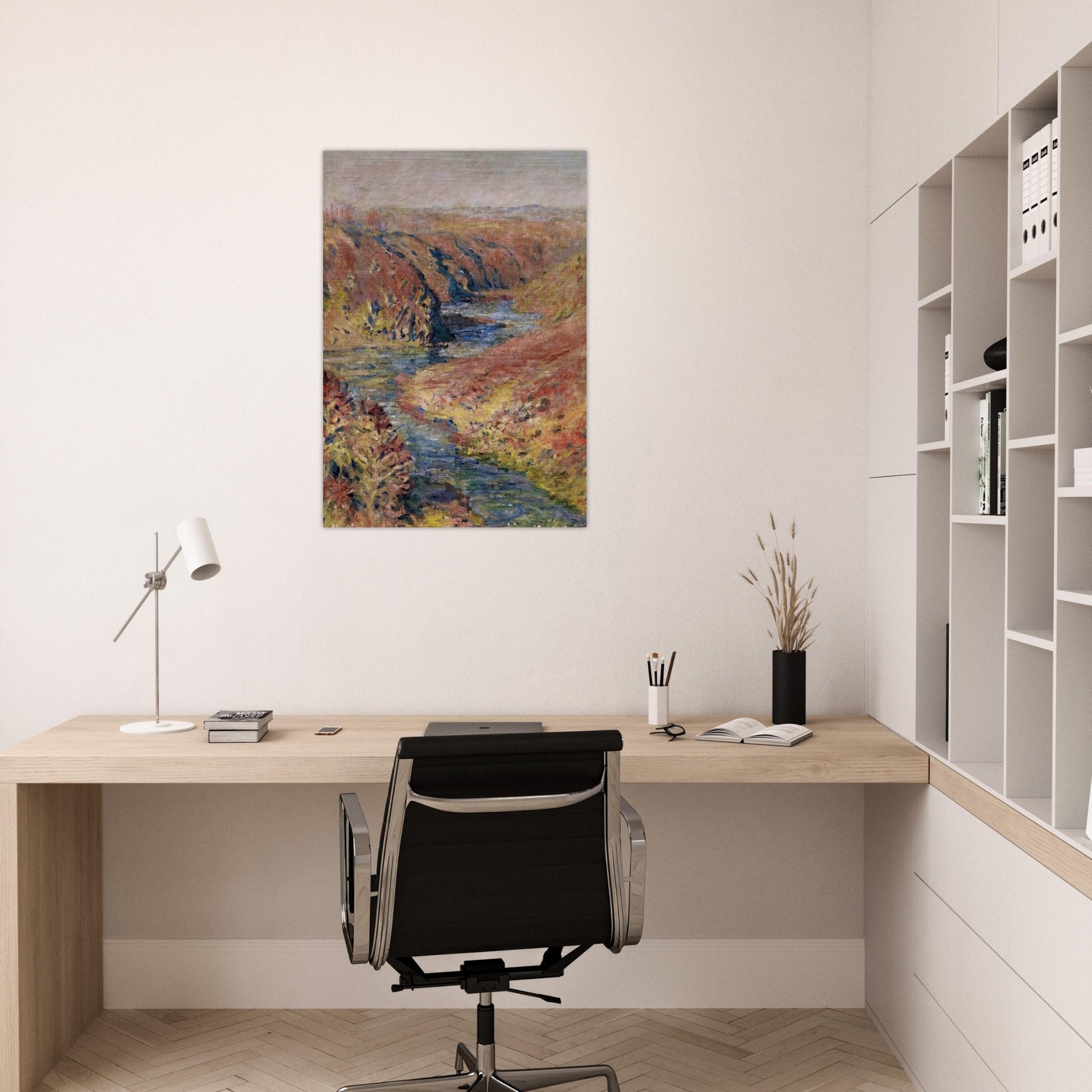 The Valley of Creuse at Fresselines - claude monet Brushed Aluminum Print - 70x100 cm / 28x40 inches | claude monet Aluminum Print | claude monet Prints