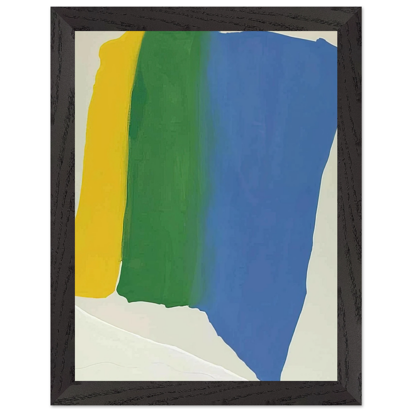 Helen Frankenthaler - Summer Insignia - 1969 Wall art - 20x25 cm / 8x10 inches - Premium Wooden Framed Poster With Fine Art Paper-canvas - Black frame