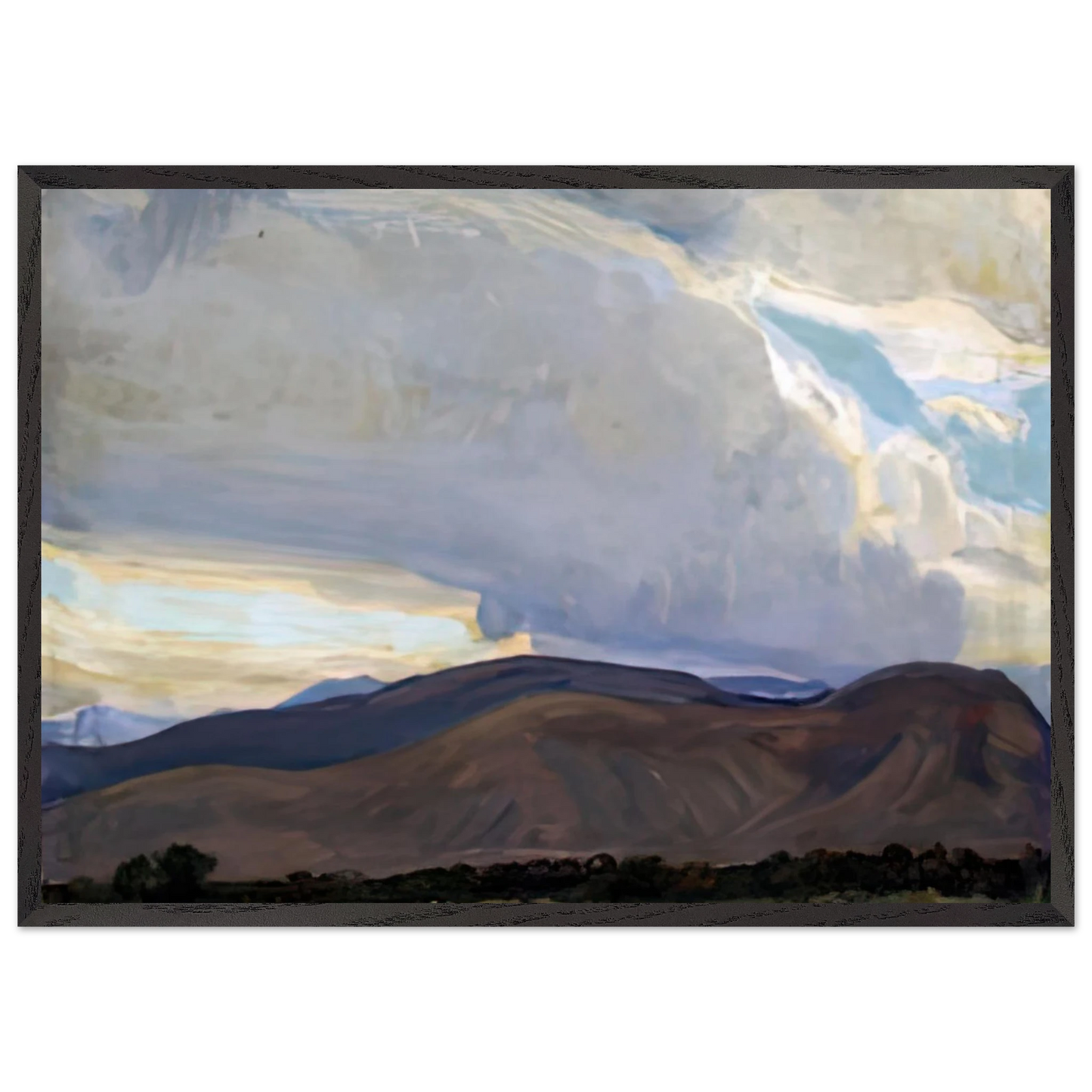 Maynard Dixon - STORM FROM THE SIERRA 1937 Wall art - A1 (59.4 x 84.1  cm) - Premium Wooden Framed Poster With Fine Art Paper-canvas - Wood frame