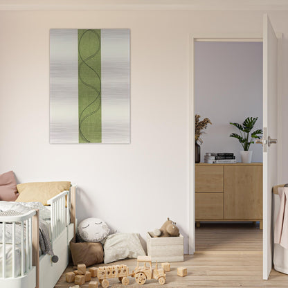 GREEN COLUMN FIGURE 2003 - Robert Mangold Brushed Aluminum Print - 70x100 cm / 28x40 inches | Robert Mangold Aluminum Print | Robert Mangold Prints