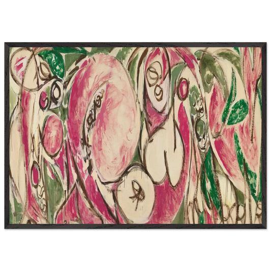 The Seasons - Lee Krasner 70x100 cm / 28x40 inches Framed Art Print – Black Wooden Frame