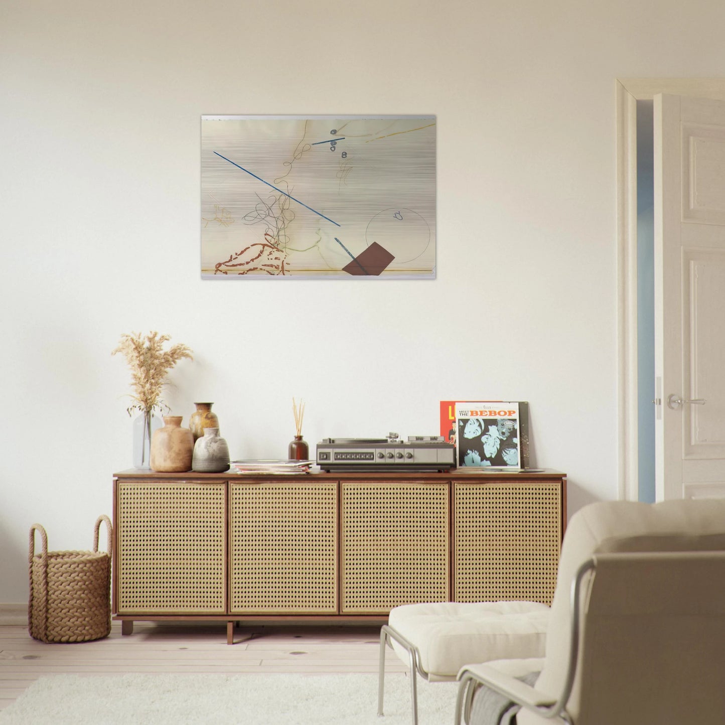 Dereau No. 11 - 1982 - John Cage Brushed Aluminum Print - 70x100 cm / 28x40 inches | John Cage Aluminum Print | John Cage Prints