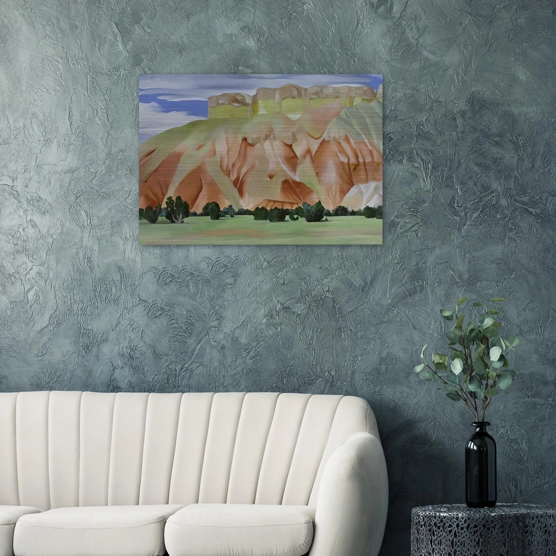 My Backyard - Georgia O'Keeffe Brushed Aluminum Print - 70x100 cm / 28x40 inches | Georgia O'Keeffe Aluminum Print | Georgia O'Keeffe Prints