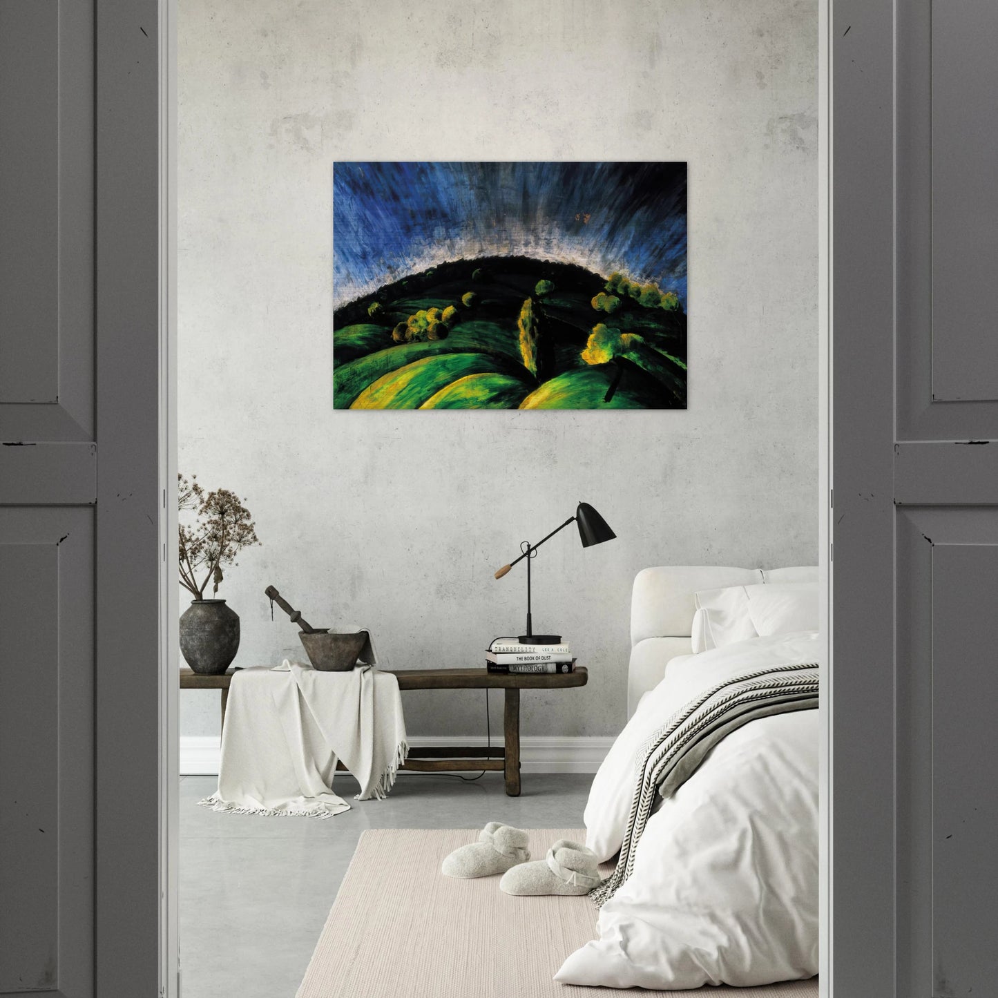 Mountains of Buda - Laszlo Moholy-Nagy Brushed Aluminum Print - 70x100 cm / 28x40 inches | Laszlo Moholy-Nagy Aluminum Print | Laszlo Moholy-Nagy Prints