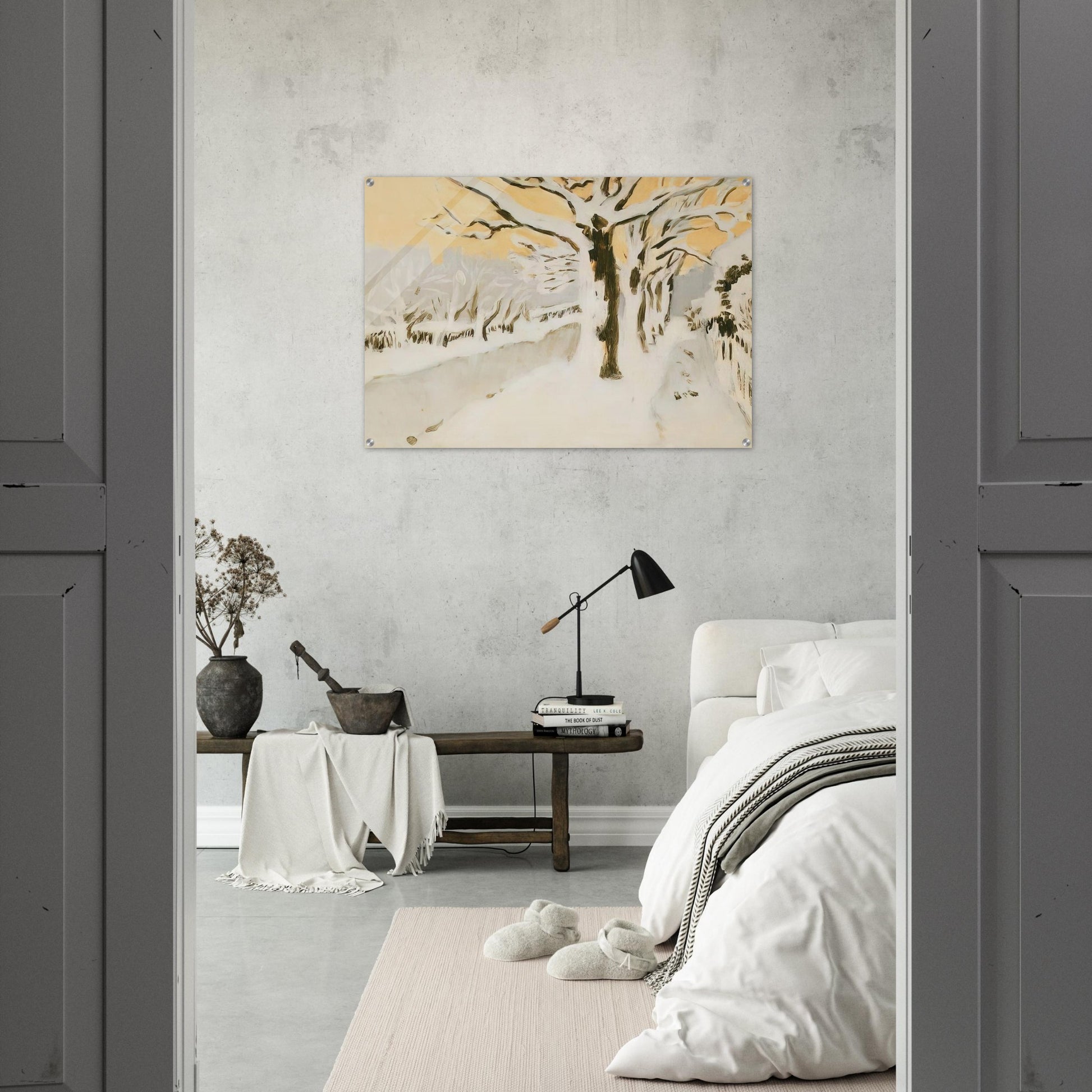 LATE AFTERNOON SNOW 1972 - Fairfield Porter Acrylic Print - 70x100 cm / 28x40″ inches