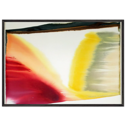 Phenomena Pointed East - Abstract Expressionism Color Field Painting - Paul Jenkins 70x100 cm / 28x40 inches Framed Art Print – Black Wooden Frame