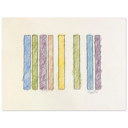 Gene Davis - Untitled - 1978  75x100 cm / 30x40inches Fine Art Poster