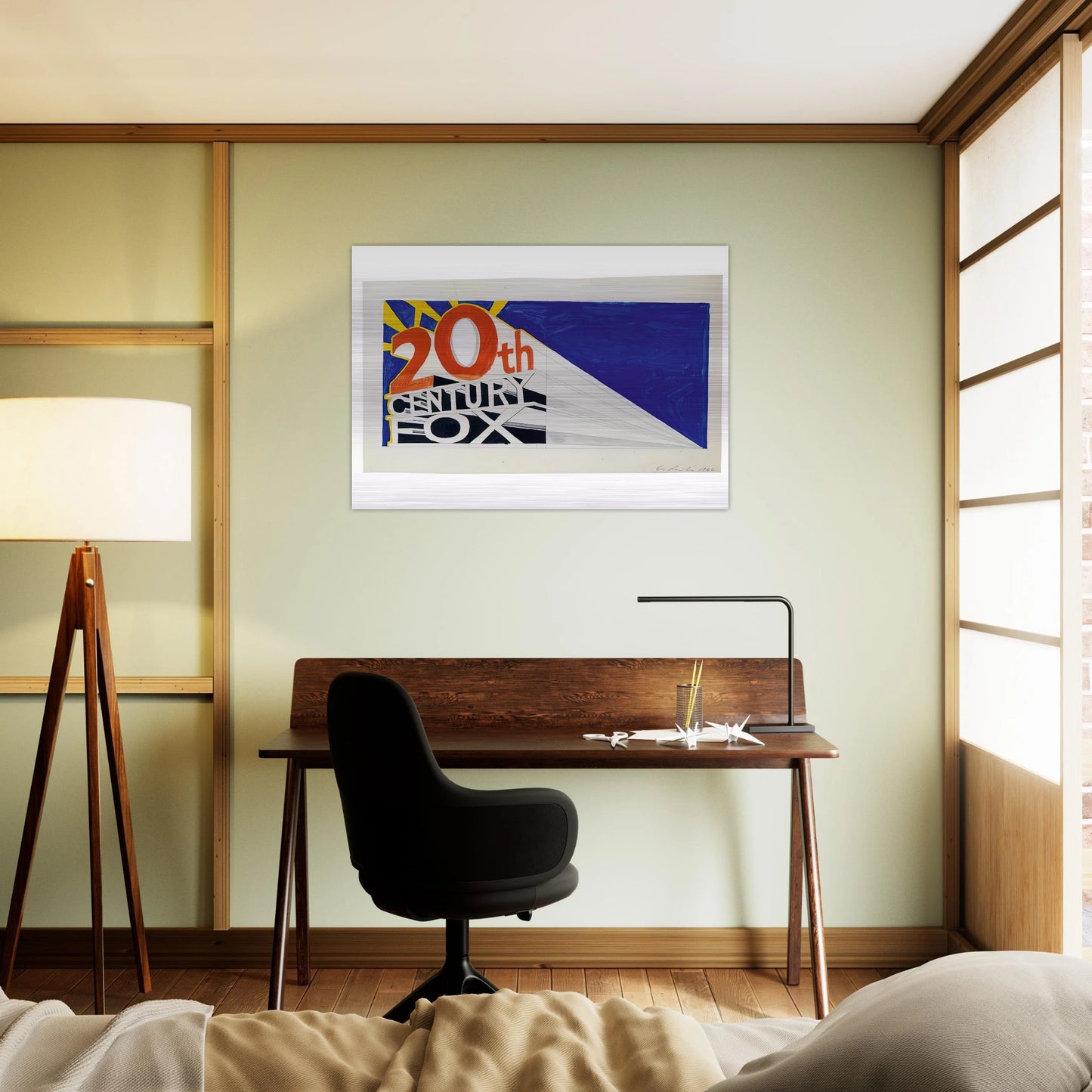 TRADEMARK 3 1962 - Edward Ruscha Brushed Aluminum Print - 70x100 cm / 28x40 inches | Edward Ruscha Aluminum Print | Edward Ruscha Prints