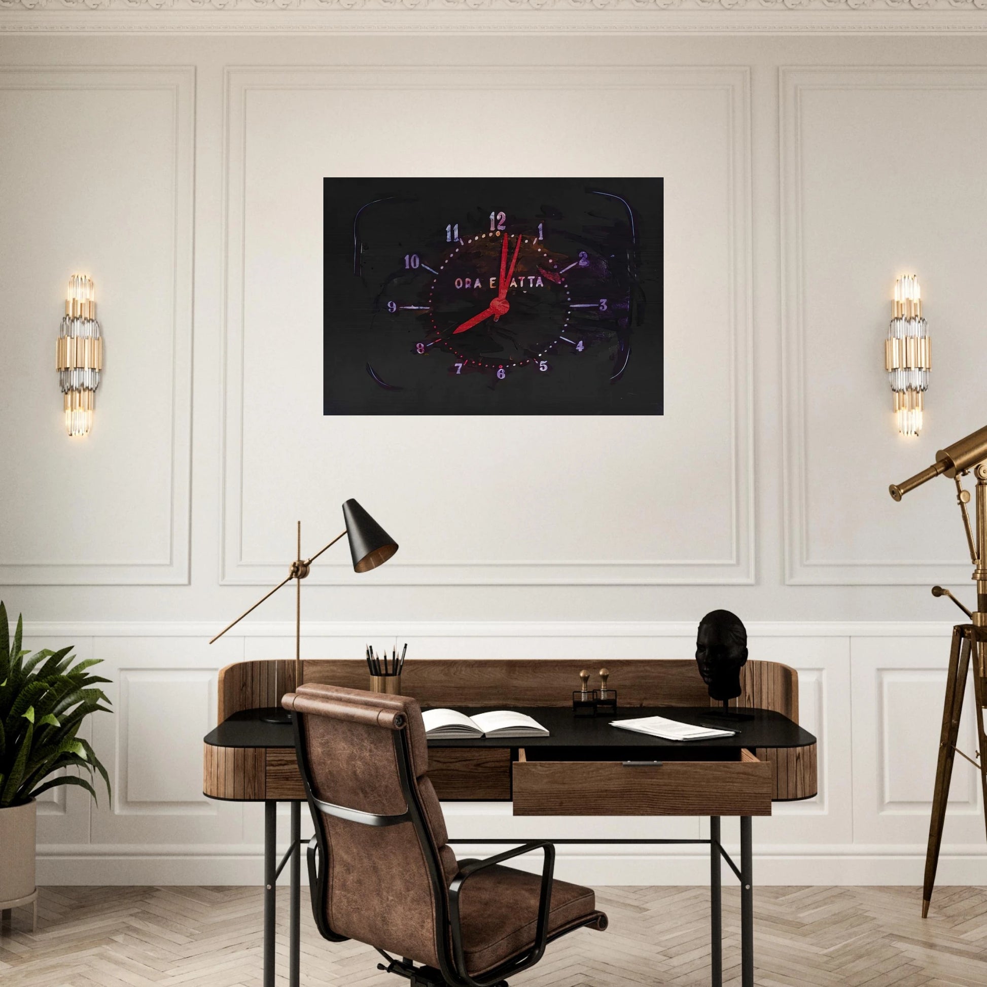 The Exact Time - 1973 - Mario Schifano Brushed Aluminum Print - 70x100 cm / 28x40 inches | Mario Schifano Aluminum Print | Mario Schifano Prints