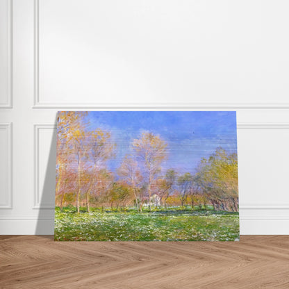 Springtime in Giverny - claude monet Brushed Aluminum Print - 70x100 cm / 28x40 inches | claude monet Aluminum Print | claude monet Prints
